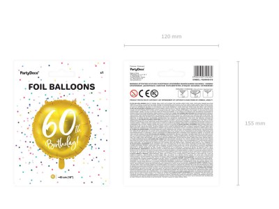 Balon foliowy sześćdziesiątka