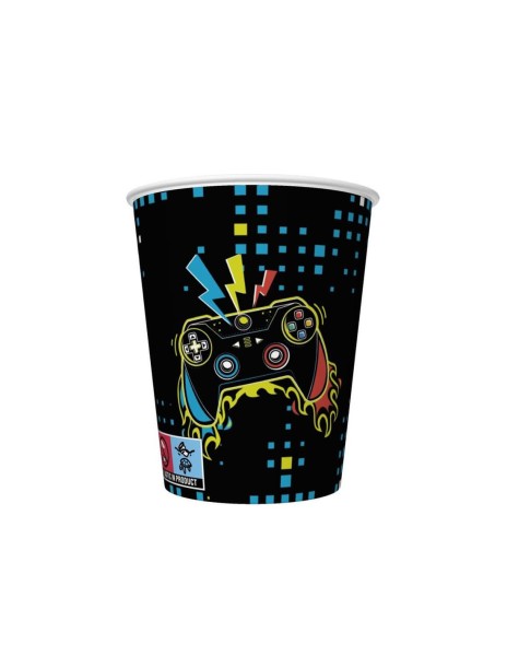 Kubeczki papierowe Gracz Joystick pady konsola, 8 szt.