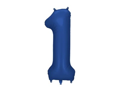 Balon foliowy cyfra 1 granatowy, 86 cm