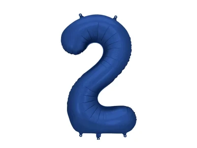 Balon foliowy cyfra 2 granatowy, 86 cm