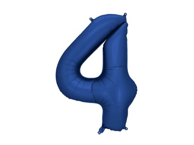Balon foliowy cyfra 4 granatowy, 86 cm