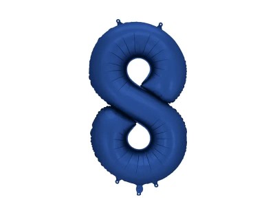 Balon foliowy cyfra 8 granatowy, 86 cm
