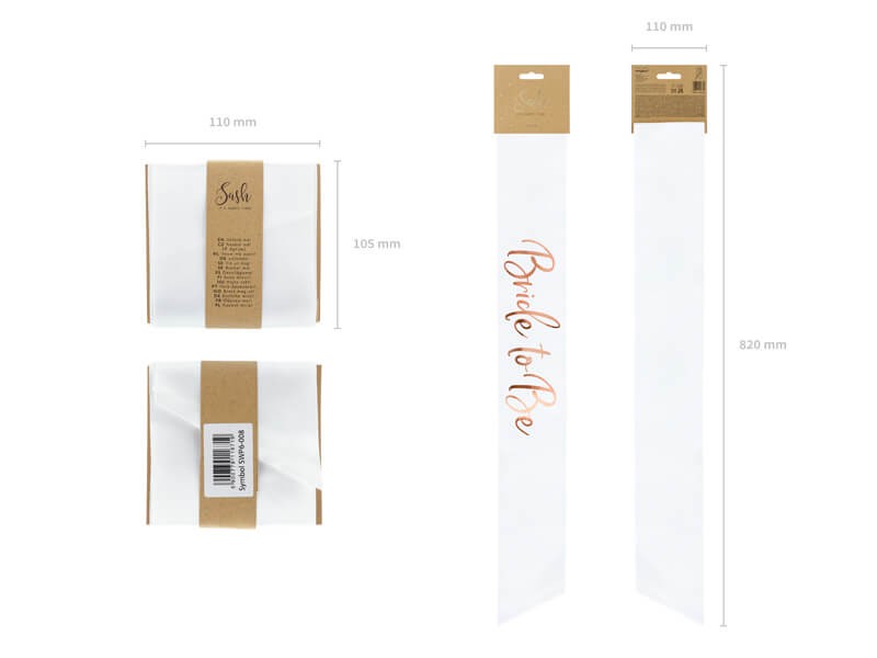 Szarfa na wieczór panieński gold rose Bride To Be