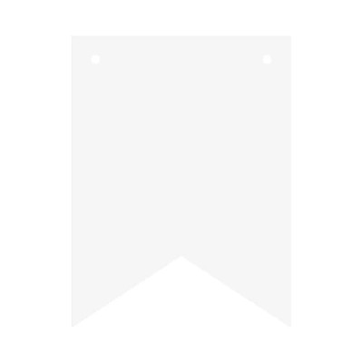 Baner flagi personalizowany DIY biały litery cyfry, 16 cm (Baner DIY: Pusty)