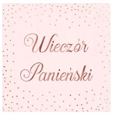 Serwetki papierowe Wieczór Panieński różowe, 10 szt.
