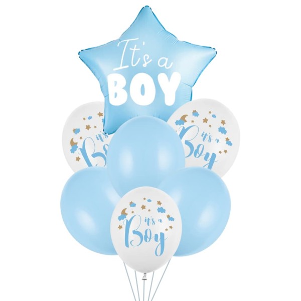 '"Zestaw balonów na baby shower It''s a Boy chłopiec, niebieski"'