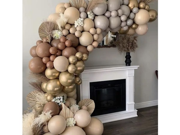 Girlanda balonowa brązowa Boho