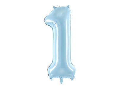 Balon foliowy cyfra 1 niebieski 86 cm