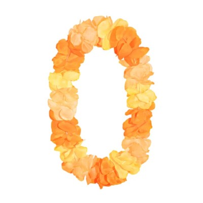 Naszyjnik hawajski pomarańczowy, 115 cm