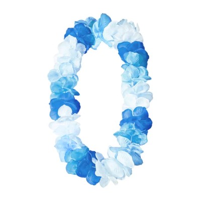 Naszyjnik hawajski niebieski, 115 cm