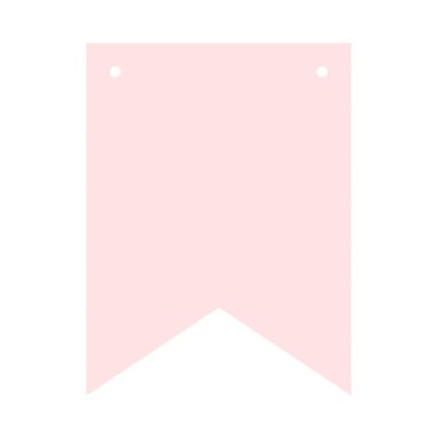 Baner flagi personalizowany DIY różowy litery, 16 cm