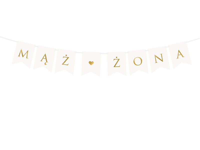 Baner mąż żona biały