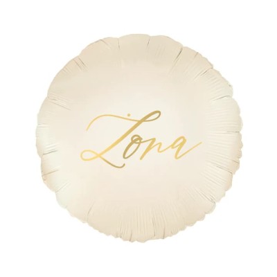 Balon foliowy okrągły Żona kremowy, 45 cm