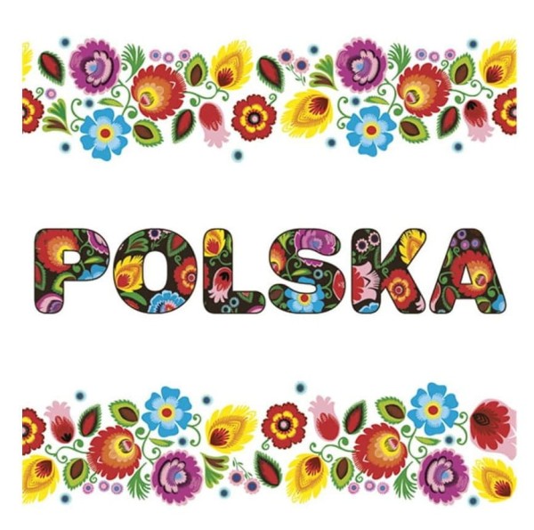 Serwetki papierowe Folk Łowicz Polska, 20 szt.