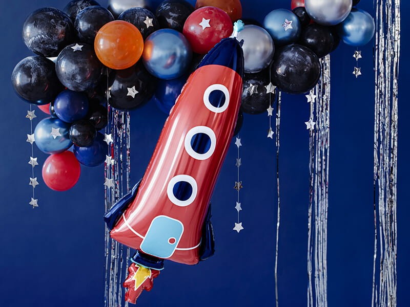 Balon foliowy rakieta na kosmiczne urodziny
