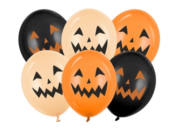 Balony lateksowe Dynie Halloween, 30 cm 6 szt.