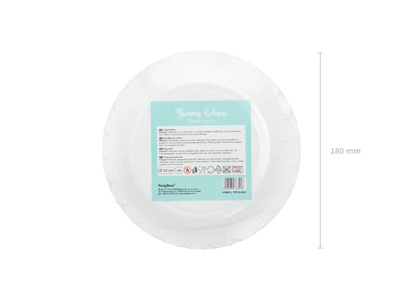 Miętowe talerzyki papierowe 18 cm