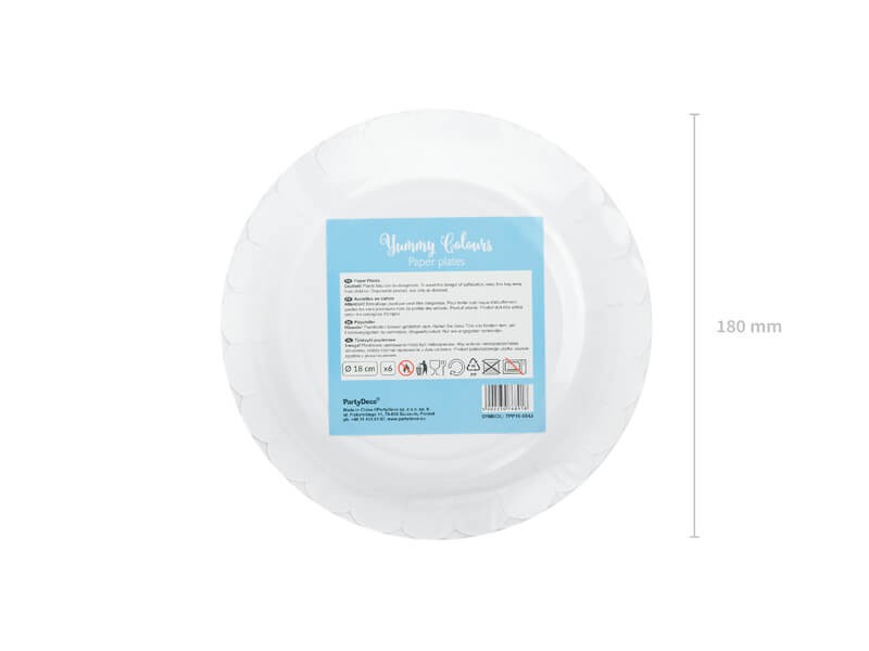 Niebieskie talerzyki papierowe 18 cm