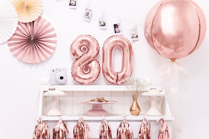 Balony liczby na 80 urodziny