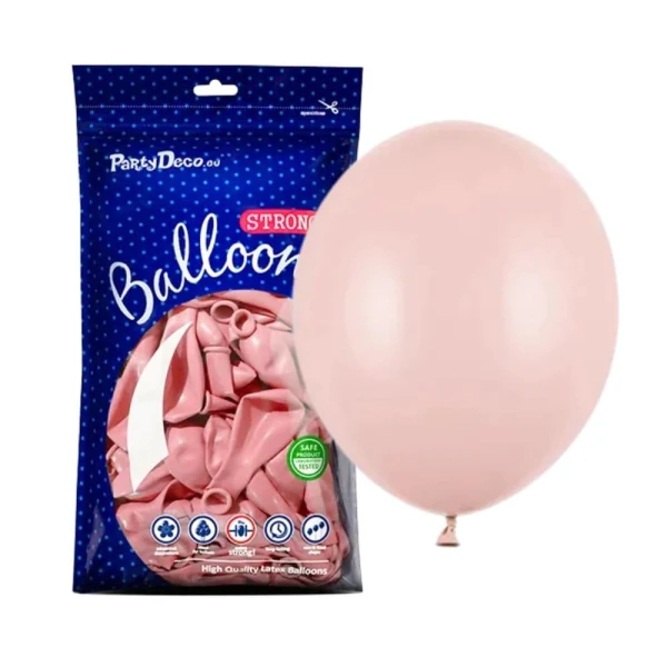 Balony pastelowe delikatne mgliste różowe Pastel Dusty Rose strong, 30 cm 100 szt.