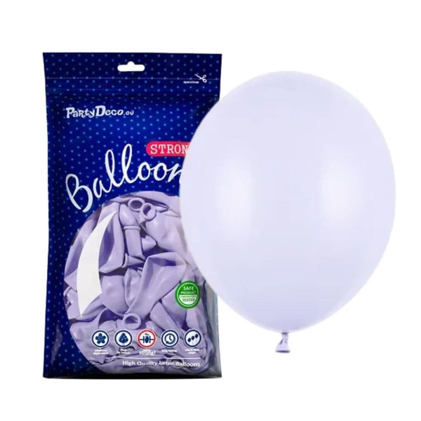 Balony pastelowe jasne fioletowe liliowe Pastel Light Lilac strong, 30 cm 100 szt.