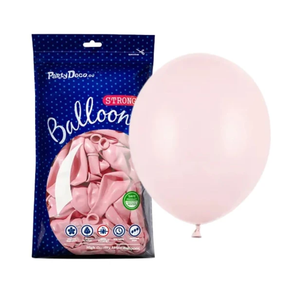 Balony pastelowe jasny różowy Pastel Pale Pink strong 30 cm 100 szt.
