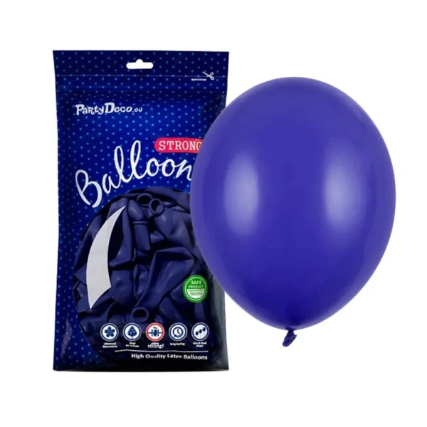 Balony pastelowe niebieskie granatowe Pastel Royal Blue strong, 30 cm 100 szt.