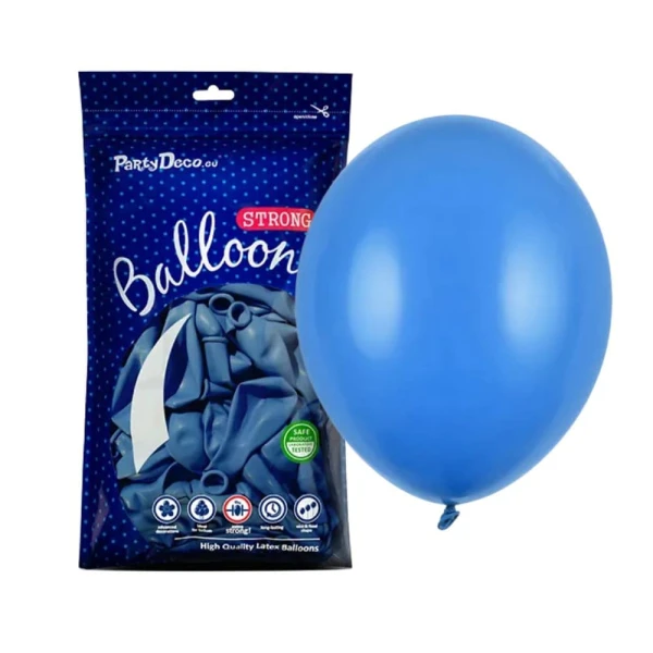 Balony pastelowe niebieskie chabrowe Pastel Cornflower Blue strong, 30 cm 100 szt.