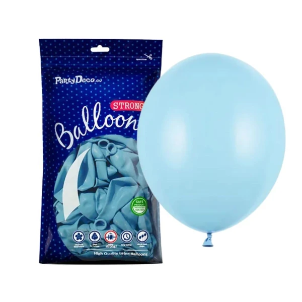 Balony pastelowe niebieski dziecięcy Pastel Baby Blue strong, 30 cm 100 szt.
