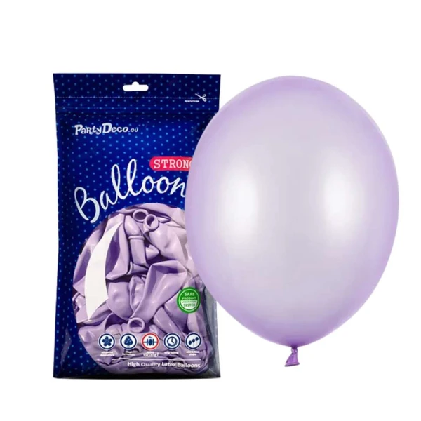 Balony metaliczne fioletowe Metallic Wisteria strong, 30 cm 100 szt.