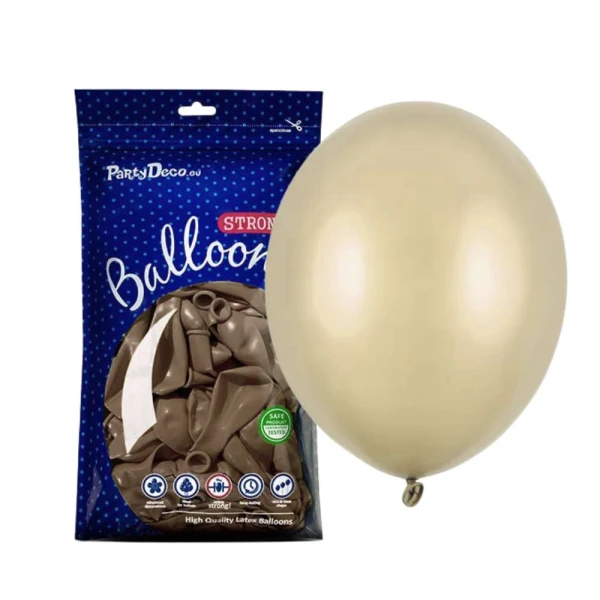 Balony metaliczne delikatne złote Metallic Cold Gold strong, 30 cm 100 szt.