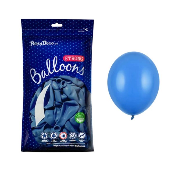 Balony pastelowe niebieskie chabrowe Pastel Cornflower Blue strong, 12 cm 100 szt.