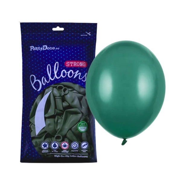Balony pastelowe butelkowe zielone Pastel Bottle Green strong, 27 cm 100 szt.