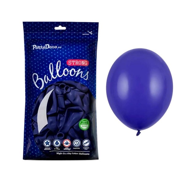 Balony pastelowe niebieskie granatowe Pastel Royal Blue strong, 23 cm 100 szt.