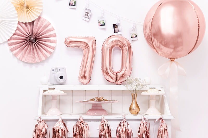 Balony liczby na 70 urodziny