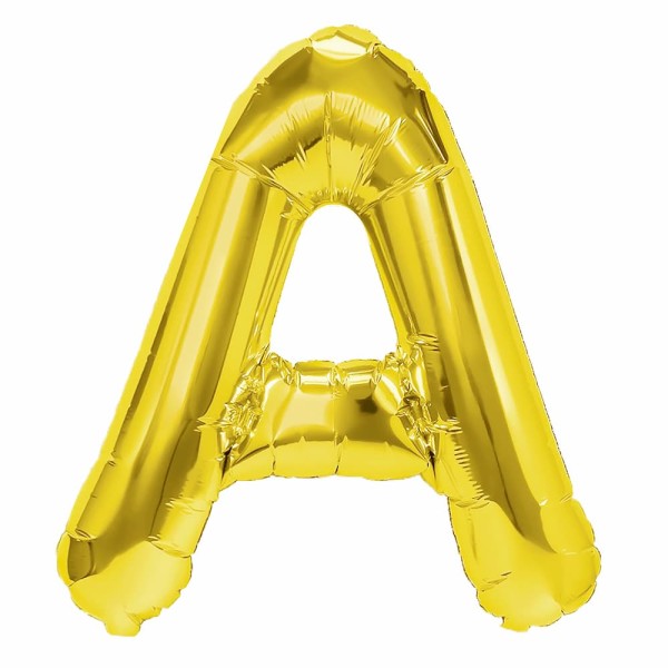 Balon foliowy litera A złoty, 40 cm