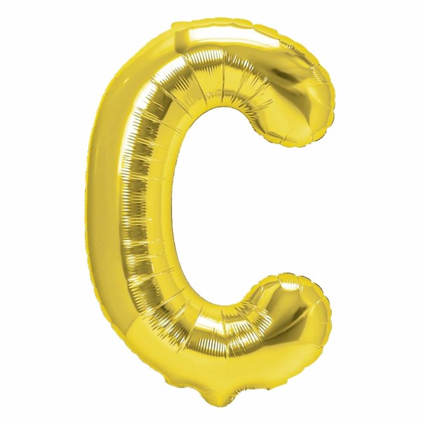 Balon foliowy litera C złoty, 40 cm