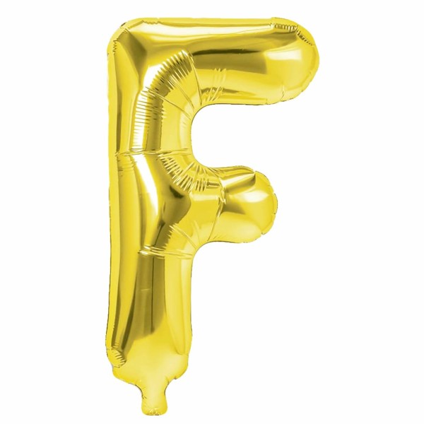 Balon foliowy litera F złoty, 40 cm