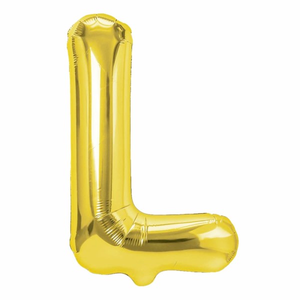 Balon foliowy litera L złoty, 40 cm