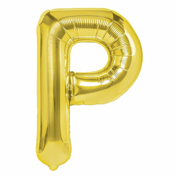 Balon foliowy litera P złoty, 40 cm