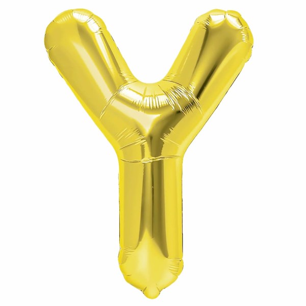 Balon foliowy litera Y złoty, 40 cm