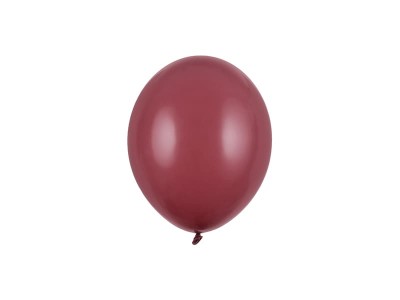 Balony pastelowe bordowe Pastel Prune strong, 12 cm 3 szt.