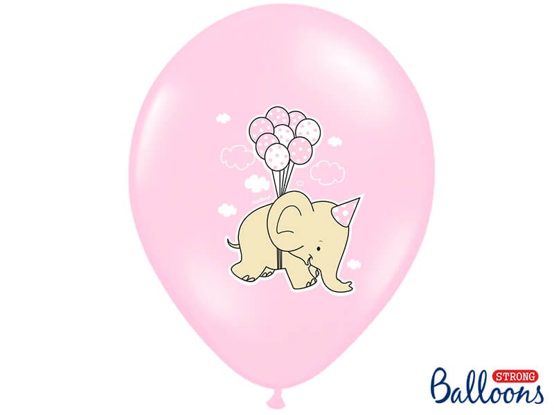 Balony różowe słonik