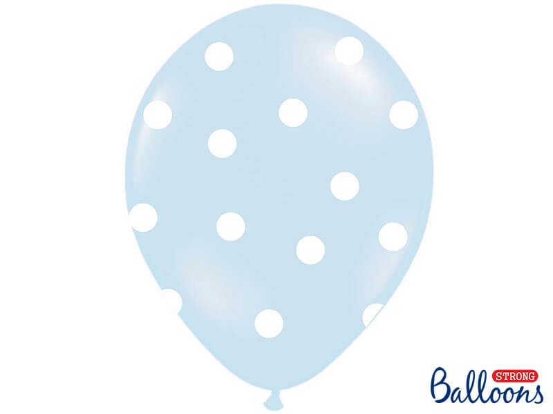 Balony niebieskie kropki