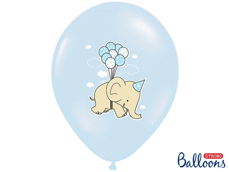 Balony niebieskie słonik
