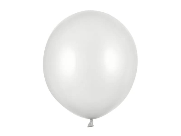 Balon metaliczny srebrny Metallic Silver Snow strong, 43 cm 1 szt.