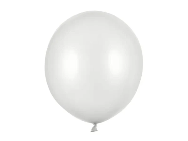 Balony metaliczne srebrny Metallic Silver Snow strong, 43 cm 25 szt.