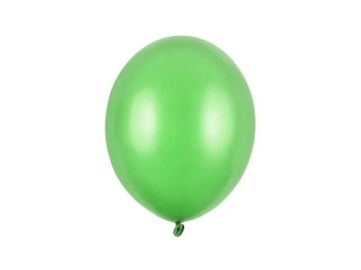 Balony metaliczne jasne zielone Metallic Bright Green strong, 27 cm 3 szt.