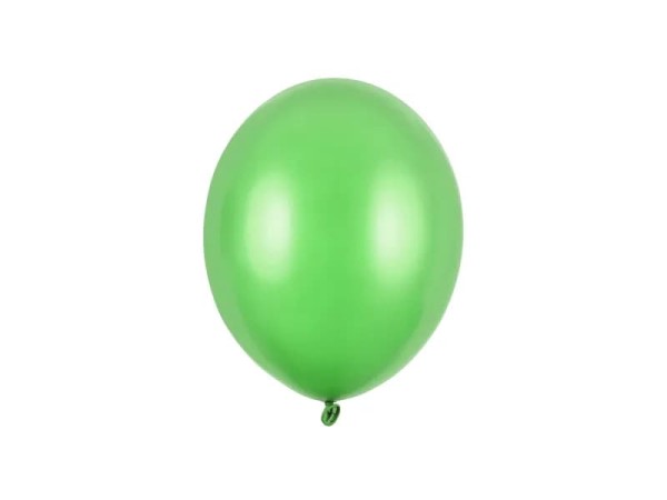 Balony metaliczne jasne zielone Metallic Bright Green strong, 23 cm 3 szt.