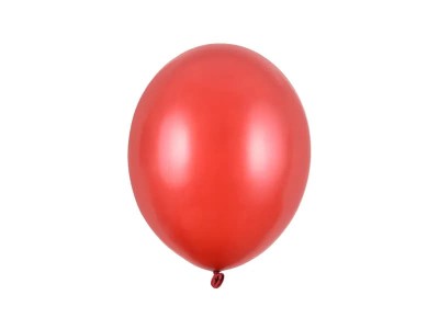 Balony metaliczne czerwone Metallic Poppy Red strong, 27 cm 3 szt.